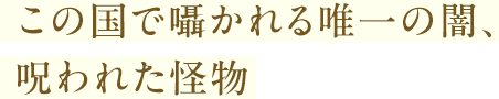 この国で囁かれる唯一の闇、呪われた怪物